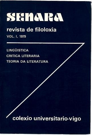 SENARA. REVISTA DE FILOLOXIA, VOL. I. 1979.