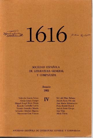 1616. SOCIEDAD ESPAÑOLA DE LITERATURA GENERAL Y COMPARADA. IV. ANUARIO …