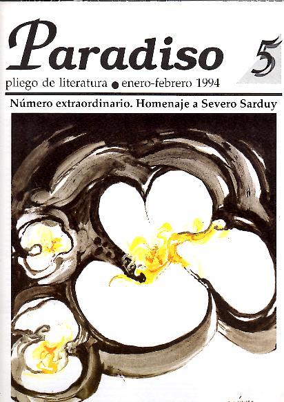 PARADISO, 5. PLIEGO DE LITERATURA. ENERO-FEBRERO 1994.