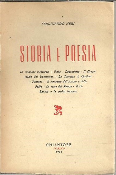 STORIA E POESIA.