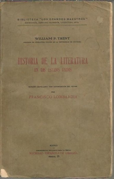 HISTORIA DE LA LITERATURA EN LOS ESTADOS UNIDOS.