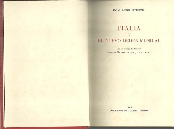 ITALIA Y EL NUEVO ORDEN MUNDIAL.