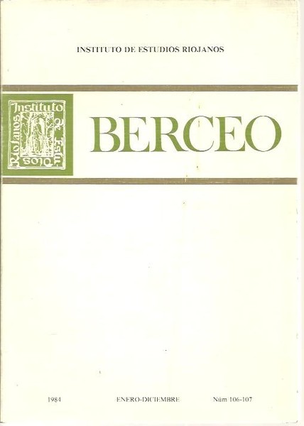 BERCEO. ENERO - DICIEMBRE. NUM. 106 - 107.