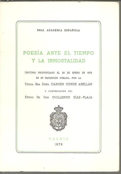 POESIA ANTE EL TIEMPO Y LA INMORTALIDAD.