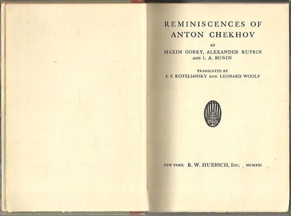 REMINISCENCES OF ANTON CHEKHOV.