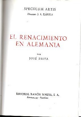 EL RENACIMIENTO EN ALEMANIA.