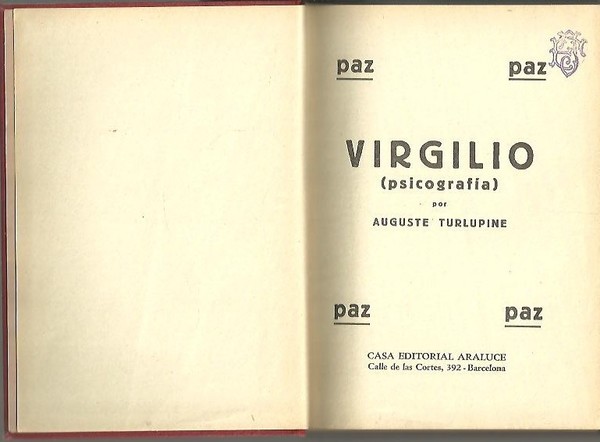 VIRGILIO. (PSICOGRAFIA).