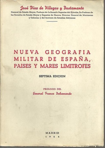 NUEVA GEOGRAFIA MILITAR DE ESPAÑA, PAISES Y MARES LIMITROFES.