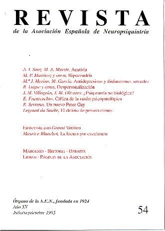 REVISTA DE LA ASOCIACION ESPAÑOLA DE NEUROPSIQUIATRIA. AÑO XV. N. …