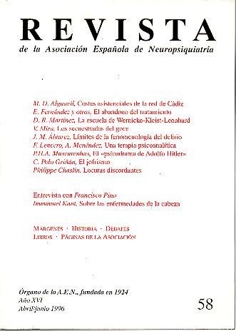 REVISTA DE LA ASOCIACION ESPAÑOLA DE NEUROPSIQUIATRIA. AÑO XVI. N. …