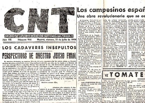 CNT. ORGANO DE LA CONFEDERACION NACIONAL DEL TRABAJO. AÑO VII. …