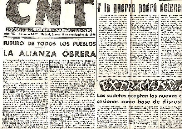 CNT. ORGANO DE LA CONFEDERACION NACIONAL DEL TRABAJO. AÑO VII. …