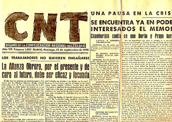 CNT. ORGANO DE LA CONFEDERACION NACIONAL DEL TRABAJO. AÑO VII. …