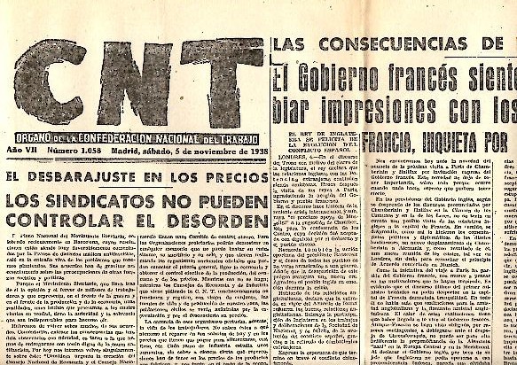 CNT. ORGANO DE LA CONFEDERACION NACIONAL DEL TRABAJO. AÑO VII. …