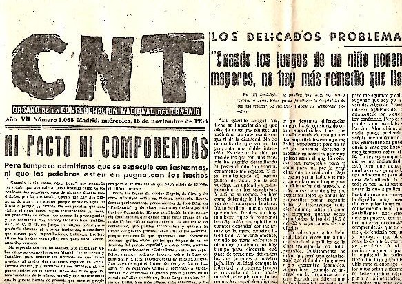 CNT. ORGANO DE LA CONFEDERACION NACIONAL DEL TRABAJO. AÑO VII. …