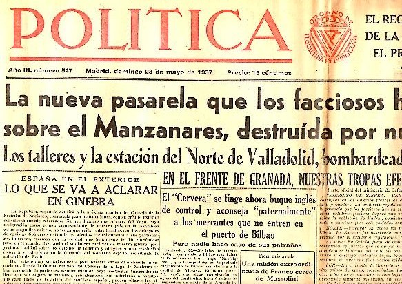 POLITICA. AÑO III. N. 547. 23-MAYO-1937.