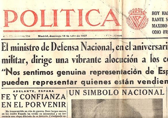 POLITICA. AÑO III. N. 596. 18-JULIO-1937.