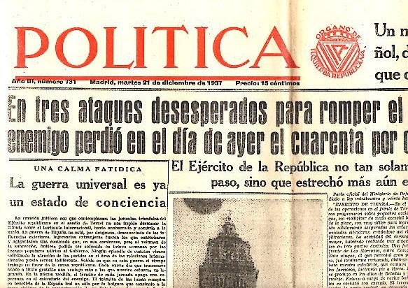 POLITICA. AÑO III. N. 731. 21-DICIEMBRE-1937.