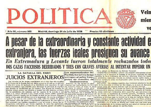 POLITICA. AÑO IV. N. 902. 31-JULIO-1938.