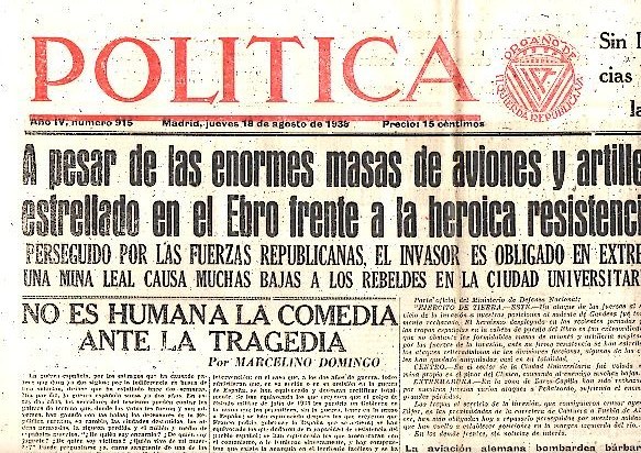 POLITICA. AÑO IV. N. 915. 18-AGOSTO-1938.
