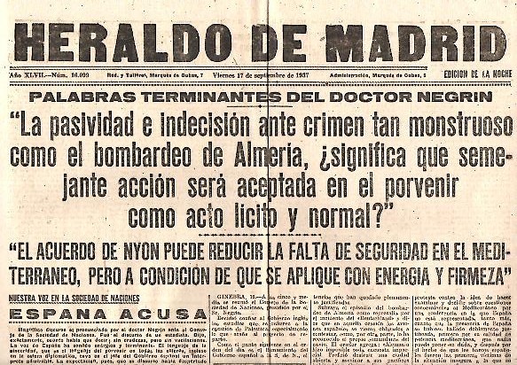 HERALDO DE MADRID. AÑO XLVII. N. 16099. 17-SEPTIEMBRE-1937.