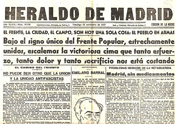 HERALDO DE MADRID. AÑO XLVII. N. 16156. 21-NOVIEMBRE-1937.