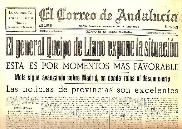 EL CORREO DE ANDALUCIA. DECANO DE LA PRENSA SEVILLANA. AÑO …