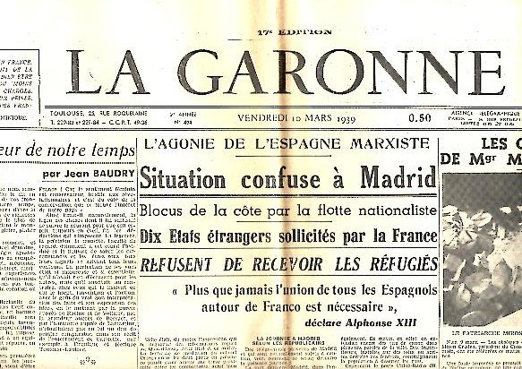 LA GARONNE. AÑO II. N. 404. 10-MARZO-1939.