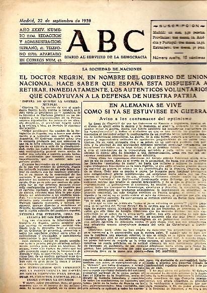 ABC. DIARIO AL SERVICIO DE LA DEMOCRACIA. AÑO XXXIV. N. …