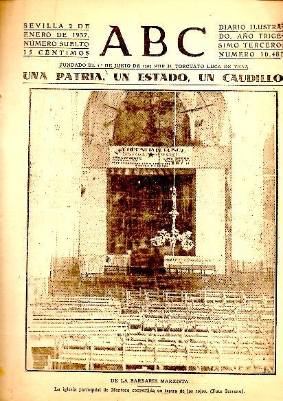 ABC. DIARIO ILUSTRADO. AÑO XXXIII. N. 10481. 2-ENERO-1937.