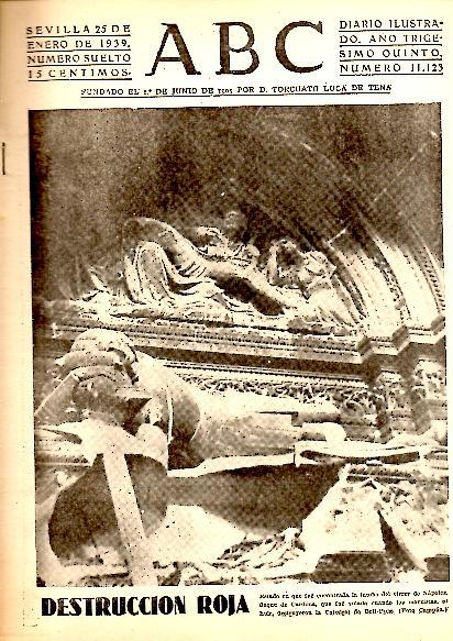 ABC. DIARIO ILUSTRADO. AÑO XXXV. N. 11123. 25-ENERO-1939.