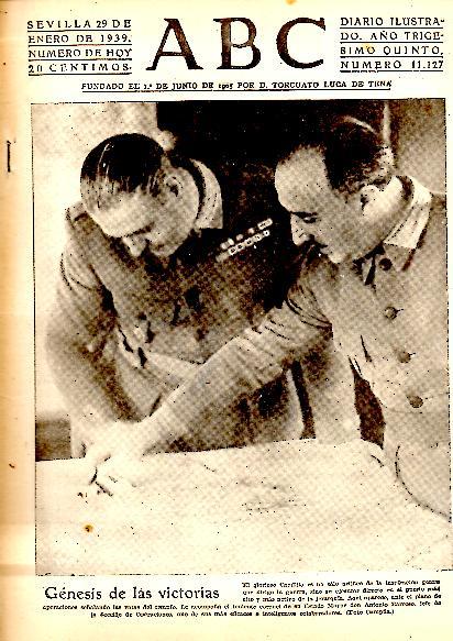 ABC. DIARIO ILUSTRADO. AÑO XXXV. N. 11127. 29-ENERO-1939.