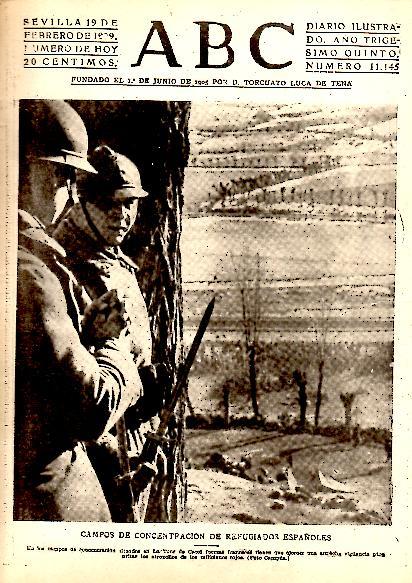 ABC. DIARIO ILUSTRADO. AÑO XXXV. N. 11145. 19-FEBRERO-1939.
