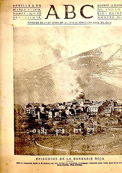 ABC. DIARIO ILUSTRADO. AÑO XXXV. N. 11154. 2-MARZO-1939.