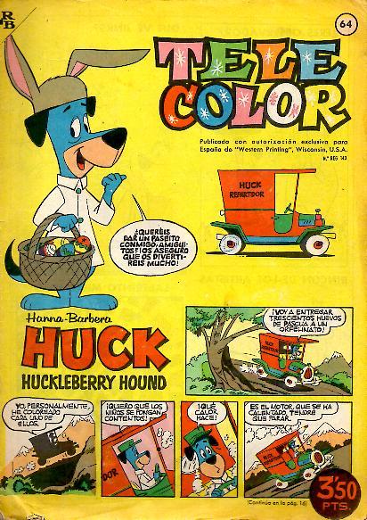 TELECOLOR. HANNA BARBERA. HUCK HUCKLEBERRY HOUND. AÑO II. NUM. 64. …