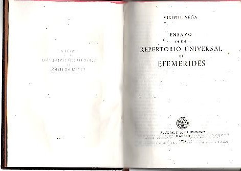 ENSAYO DE UN REPERTORIO UNIVERSAL DE EFEMERIDES.