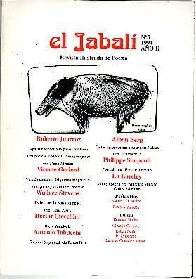 EL JABALI. REVISTA ILUSTRADA DE POESIA. N. 3. 1994. AÑO …