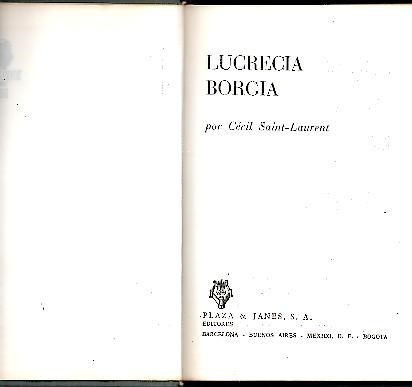 LUCRECIA BORGIA.