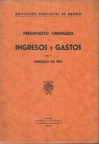 PRESUPUESTO ORDINARIO DE INGRESOS Y GASTOS PARA EL EJERCICIO DE …