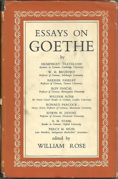 ESSAYS ON GOETHE.