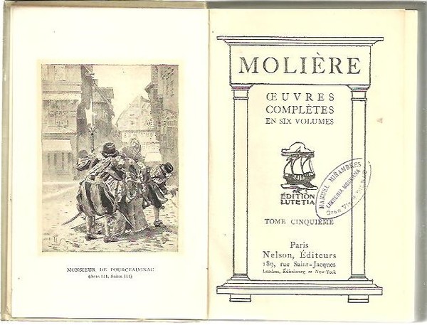 OEUVRES COMPLETES EN SIX VOLUMES. TOME CINQUIEME.