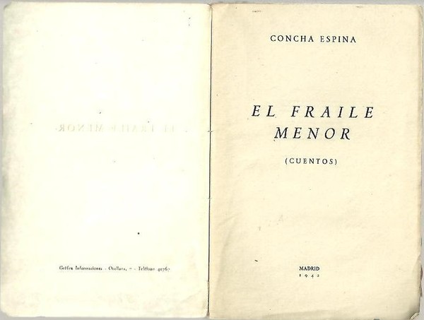 EL FRAILE MENOR. (CUENTOS).