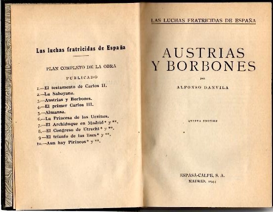 AUSTRIAS Y BORBONES.