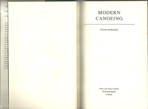 MODERN CANOEING.