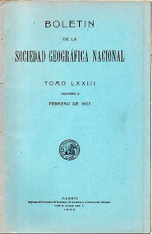 BOLETIN DE LA REAL SOCIEDAD GEOGRAFICA. TOMO LXXIII. NUMERO 2. …