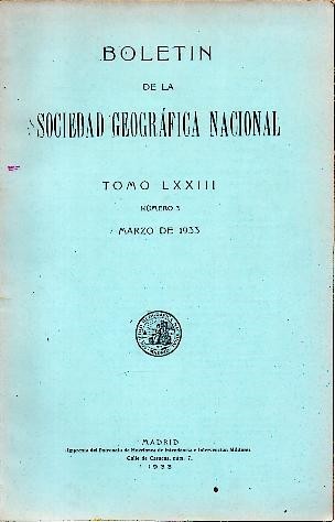 BOLETIN DE LA REAL SOCIEDAD GEOGRAFICA. TOMO LXXIII. NUMERO 3. …