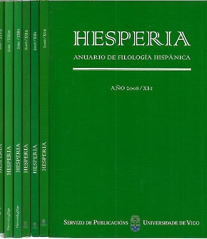 HESPERIA, ANUARIO DE FILOLOGIA HISPANICA. N. 11-I y II, N. …