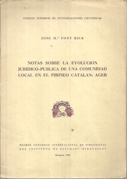 NOTAS SOBRE LA EVOLUCION JURIDICO PUBLICA DE UNA COMUNIDAD LOCAL …