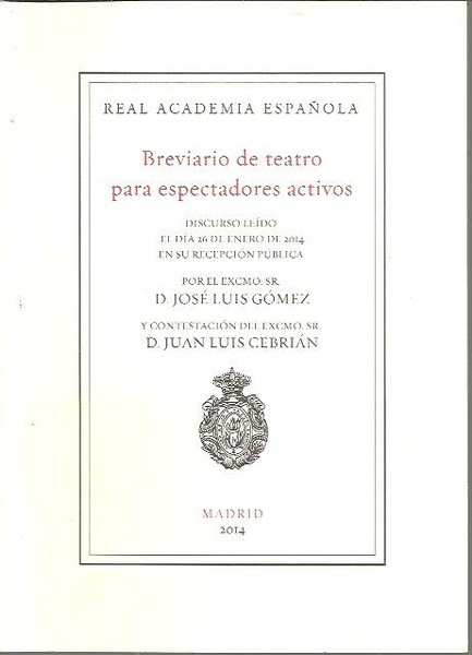 BREVIARIO DE TEATRO PARA ESPECTADORES ACTIVOS.