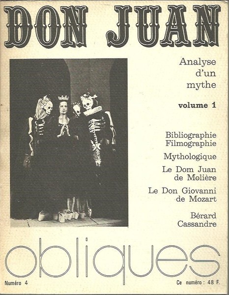 OBLIQUES. NUM. 4. DON JUAN. I.